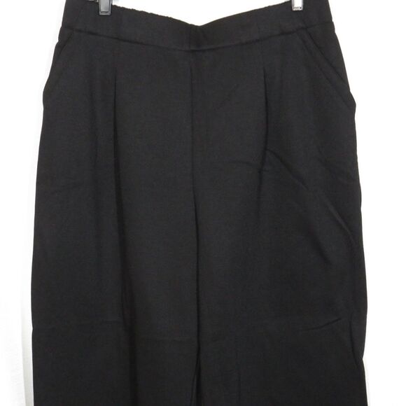 Halara Black Wide Leg Heavy Fleece Pull On Sweatpants Size XL PETITE - Picture 4 of 9